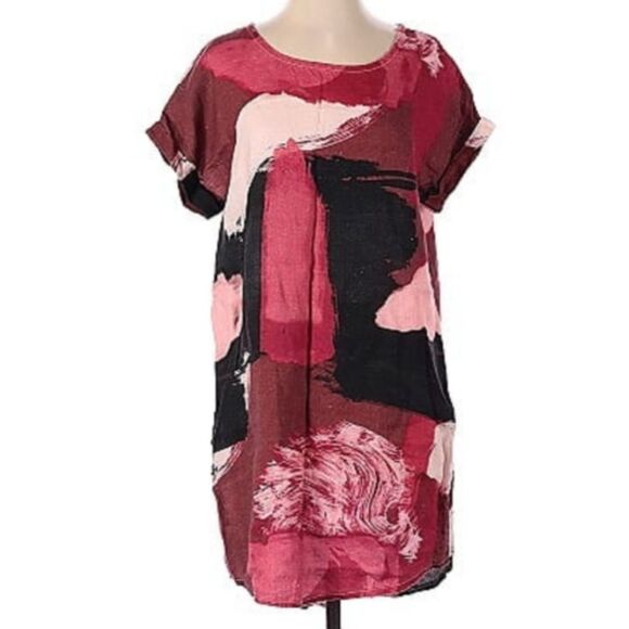 Voila Borghi Abstract Print Italian Linen XL Tunic Swim Cover Up Abstract‎ Print - Picture 1 of 6